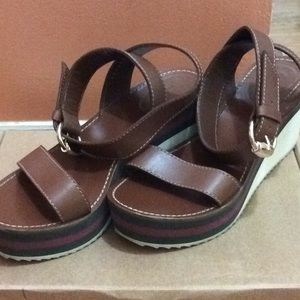 Authentic Vintage Gucci Women Wedge Sandals
